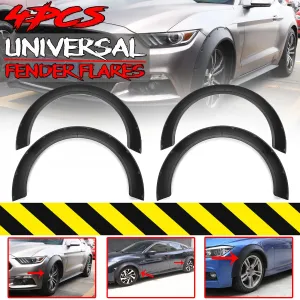 4pcs Car Fender Flares Flexible Yet Polyurethane Body Kits Extra Wide Body Wheel Arches Universal