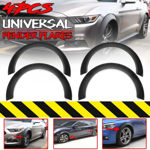 4pcs Car Fender Flares Flexible Yet Polyurethane Body Kits Extra Wide Body Wheel Arches Universal