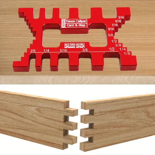 Aluminum Dovetail Jig Precision Tenon Gaps Gauge Woodworking Tenon Caliper Table Saw Depth Gauge Height Measuring Metric & Inch