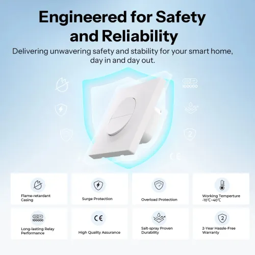 SONOFF Orb-ZBW2L Zigbe 2-Gang Smart Wall Switch MINI-ZB2GS-L-E No Neutral Wire 12A Total Load Dual-Channel Overload Protection