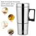 12V/24V Car Electric Heating Mug Water Heater Thermos Stainless Steel Heating Kettle Electric Cup Heating Water Cup Car Water Heater Insulation Cup