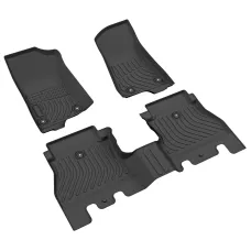 2xFront Floor Mats + 1xRear Floor Mat TPE Rubber For Jeep Wrangle Unlimited JL 4-Door 2018-2023