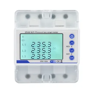 LY-3PN100A Guideway Three-phase WiFi Reclosing Protector Over Under Voltage Protection Current Limiting Leakage Protection Tuya WiFi Control Large LCD Screen Smart Home Breakers