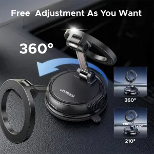 UGREEN LP969 Magnetic Car Phone Holder Dashboard Suction Cup 360Rotatable Car Mount For Magsafe 16 15 14 ProMax Xiaomi