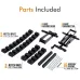 4 Way Pressure Clamps Kit Alloy Steel Panel Clamp System 1000 PSI Adjustable Woodworking Clamps for Table Tops Shelving Furniture Making