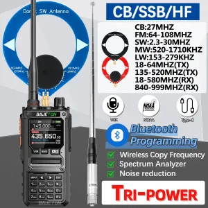 BAJETON BJ-7800 10W Walkie Talkie Long Range SW MW LW AM SSB CB Receive Wireless bluetooth Programming NOAA Two Way Radio