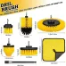 7PCS Set of Drill Brush Cleaning Set Multiple Sizes Nylon Bristles Attachments Extension Rod Compatible with All Most Electric Drill Multi Surface Cleaning Bathroom Kitchen Car Garden