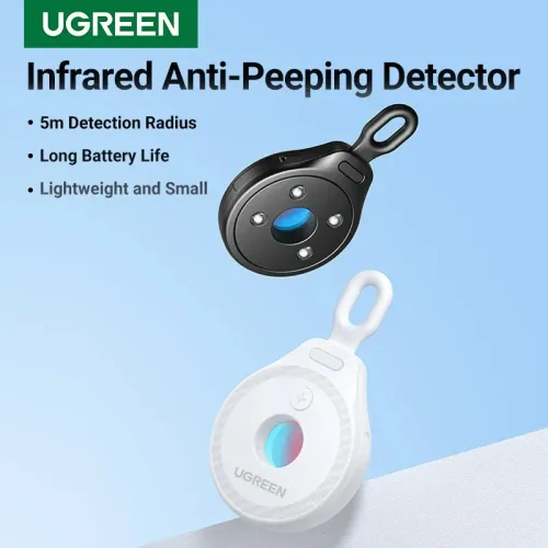 UGreen LP793 Mini Infared Camera Detector 5M Long Range Detect 60H Days Battery Life Anti-Peeping Candid Camera Security Protection for Hotel