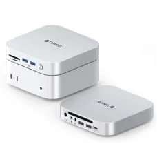 ORICO M49P MiniLink 9-in-1 USB-C Docking Station with M.2 SSD Enclosure 8TB Max 40Gbps USB3.2 4K60Hz HD for Mac Mini M4 M4 Pro