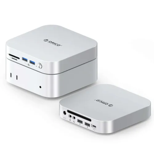 ORICO M49P MiniLink 9-in-1 USB-C Docking Station with M.2 SSD Enclosure 8TB Max 40Gbps USB3.2 4K60Hz HD for Mac Mini M4 M4 Pro