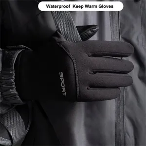 TENGOO Winter Outdoor Sports Cycling Gloves Windproof Waterproof Fleece Cold-Proof Ski Finger Touchscreen Non-Slip Motorcycle Gloves