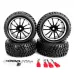 4PCS Upgrade Larger 75mm/82mm Tires Wheels Metal Rims 12mm Hex for Wltoys 144001 144010 124018 124019 RC Car Vehicles Parts