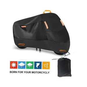210D Motorcycle Cover Rainproof Sunscreen Anti-UV Motorbike Cover Thickened Oxford Cloth Dust Cover Built-In Anti-Theft Buckle