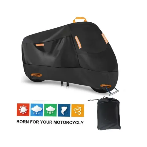 210D Motorcycle Cover Rainproof Sunscreen Anti-UV Motorbike Cover Thickened Oxford Cloth Dust Cover Built-In Anti-Theft Buckle