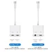 2-in-1 Audio Adapter USB-C to 3.5 mm Jack/Type-C Charging 3.5mm Aux Cable for Samsung Xiaomi Huawei Wired Headphones Connector