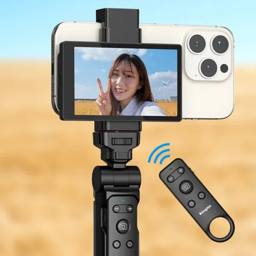 VL-PH01 Vlog Screen 3.97 Inch HD Quality 480x800 Pixel Adjustable Brightness Full Angle View WiFi 2.4G USB-C Portable Display for Vlogging Selfies