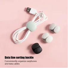 4Pcs/Pack Cable Winder Cable Organizer Clips Mouse Wire Headphone Holder USB Charger Holder Desk Tidy Organizer Wire Cord Protector