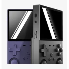 L35 128G Open Source Handheld Gaming Console 3.5-inch IPS Screen RK3326 Quad-core Built-in 20000+ Games Dual 360 Joysticks Video Game Player 3000mAh Rechargeable Built-in Speaker Support 3.5mm Stereo Earphone