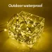 IPRee 32M LESolar String Lights Fairy Green Wire Outdoor Christmas Light Tree Garland Waterprooffor New Year,Garden,Street Home Party Wedding Decorion Light