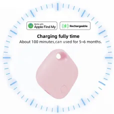 Rechargeable GPS Air Tracker Smart Tag Precise Positioning Works with Apple Find My APP Type-C Charging Locator Key Finder