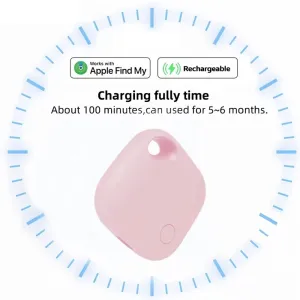 Rechargeable GPS Air Tracker Smart Tag Precise Positioning Works with Apple Find My APP Type-C Charging Locator Key Finder