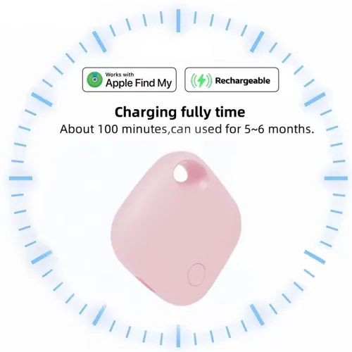 Rechargeable GPS Air Tracker Smart Tag Precise Positioning Works with Apple Find My APP Type-C Charging Locator Key Finder