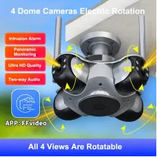 4MP+4MP+4MP+4MP Multi-directional Camera Four-screen Panoramic Home Outdoor HD Ball Wireless WIFI Network Camera