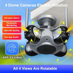 4MP+4MP+4MP+4MP Multi-directional Camera Four-screen Panoramic Home Outdoor HD Ball Wireless WIFI Network Camera