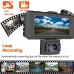 1080P 3 Channel Car Dash Cam 3-inch  IPS Screen Three Lens Car 170 HD Record Front/Interior/Rear View Camera with Free 64G TF Card Night Vision Parking Monior