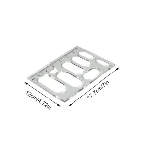 8-in-1 Acrylic Router Template 5mm Thick Woodworking Oval Shaped Cutting Tool Nested Template Set Transparent Material for DIY Craft Projects