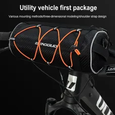 BENGGUO 2.5L Multi-functional Bike Handlebar Bag Portable Reflective Large Capacity Storage Shoulder Bag Bicycle Bag for Outdoor Cycling