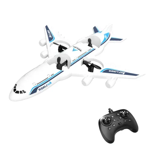 Funsky X95 2.4G Dual Remote Control Watch Gravity Sensor EVA Foam 360 Flip Roll Turbofans Motors 4CH LED RC Toy Gift Drone Airplane Quadcopter Stunt Glider RTF