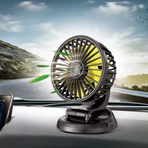 5V/12V/24V Single-Head Car Fan 360 Adjustable Cooling Fans 2 Speed USB Mini Size Five-blade Strong Wind For Auto Cooler