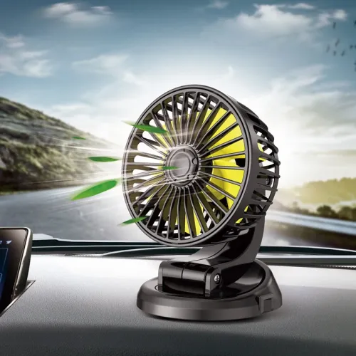 5V/12V/24V Single-Head Car Fan 360 Adjustable Cooling Fans 2 Speed USB Mini Size Five-blade Strong Wind For Auto Cooler