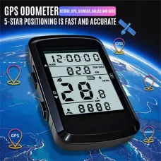 OFFBONDAG2.4-inch GPWireless Bicycle Computer 5-Star Positioning Type-Charge Cycle Speedometer Digital Stopwatch Bike Odometer for Road MTB