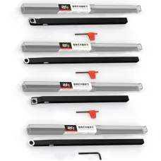 GANWEI Lathe Turning Tool Disposable Blanking Blade Carbide Inserts High Hardness Blades with Wrenches Hand Held Woodworking