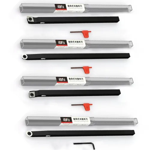 GANWEI Lathe Turning Tool Disposable Blanking Blade Carbide Inserts High Hardness Blades with Wrenches Hand Held Woodworking