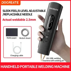 DOCREATE HU-10BL Handheld Spot Welder 3360W Power 800A Current Double Pulse 2.5mm Weldable Portable Welding Machine for Electronic Repair Battery Assembly DIY