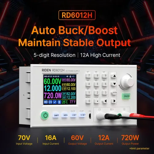 RIDEN RD6012H DC Power Supply 60V 12A 720W High Precision Adjustable Voltage Current Lab Bench Power Supply