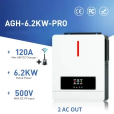 DAXTROMN Power 6.2KW Solar Inverter 48VDHybrid Mppt 6200W Pure Sine Wave Charge Controller 120A Off Grid Grid-Tie AGH-6.2KW-PRO