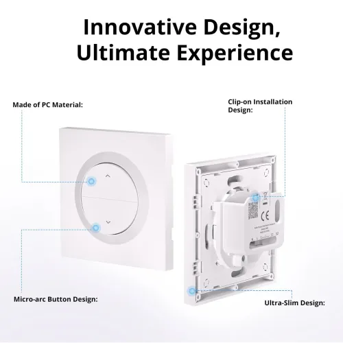 SONOFF ERBS Roller Shutter Wall Switch Enclosure Slim 21mm for EU Box Compatible with MINI RBS Smart Home Automation