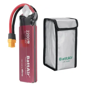 EU/USA DirectISDT BattAir 2nd Gen 7.4V 2200mAh 50C 2S Smart LiPo Battery Wireless APP Control XT60 Plug for RC Drones Airplane