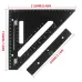 Aluminum Alloy Triangular Ruler Ambidextrous Medium Point 7 Inch Square Protractor Miter Tool for Carpenters Woodworking Drafting Engineering