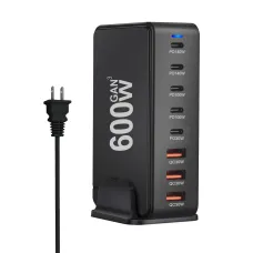 [GaN Tech]Bakeey YMX-600W 600W 8-Port USB PD Charger 5USB-C+3USB-A QC PD3.1 Fast Charging Desktop Charging Station EU Plug US Plug for iPhone 16 16 Pro 15 14 13 Pro Max for Xiaomi 15pro for Samsung Galaxy Z Flip6