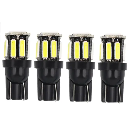 4 Pack 10-7020 SMD Car Clearance Bulbs T10 LED 194 168 Wedge Replacement Reverse Dashboard Light Bulbs License Plate Light