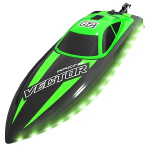 Volantexrc 79506 VECTOR28 2.4G 2CH RTR RC Boat Waterproof 25km/h High Speed with LED Light Water Cooling System Remote Control Boat Vehicle Model