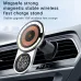 A8 Magnetic Car Mount Wireless Charger Holder 15W Fast Wireless Charging 1200g Strong Suction 360 Adjustable for iPhone Android