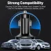 100W 6-Port USB PD Car Charger Adapter 4USB-A+2USB-C PD QC3.0 Support FCP VOOC Fast Charging with Blue LED Display for iPhone 16 15 14 13 Pro for Huawei Nova Flip for Samsung Galaxy Z Flip6 for Xiaomi Civi 4 Pro