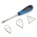 Paint Scraper Set Interchangeable Blades High Quality 50 Steel Ergonomic Handle Lightweight Design Professional Paint Removal Tool