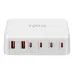 [GaN Tech] Bakeey 120W 6-Port USB PD Charger 2USB-A+4USB-C PD Fast Charging Desktop Charging Station EU Plug for iPhone 16 16 Pro 15 14 13 Pro Max for HUAWEI for SAMSUNG for XIAOMI